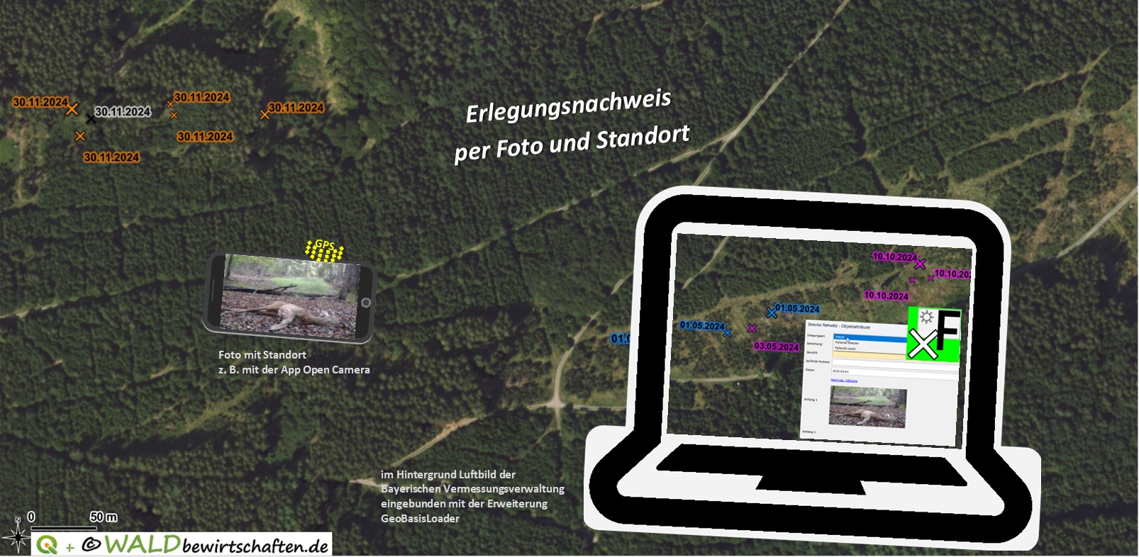 Erlegungsnachweis per Foto mit Standort